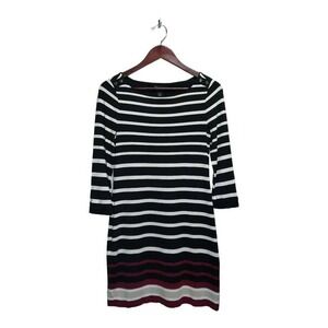 3/4 sleeve striped dress by White House Black Market. Size small